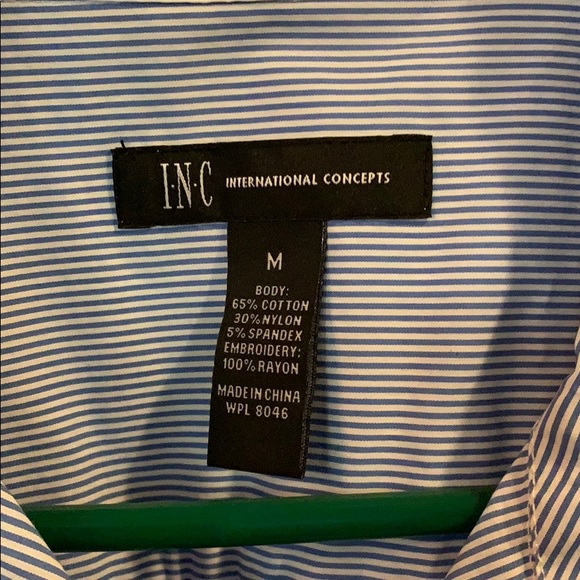 INC blue and white striped blouse - Picture 2 of 3